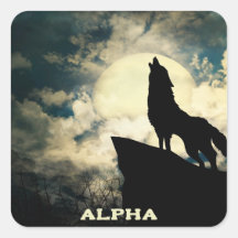 Alpha Wolf Howling Na Lua Completa