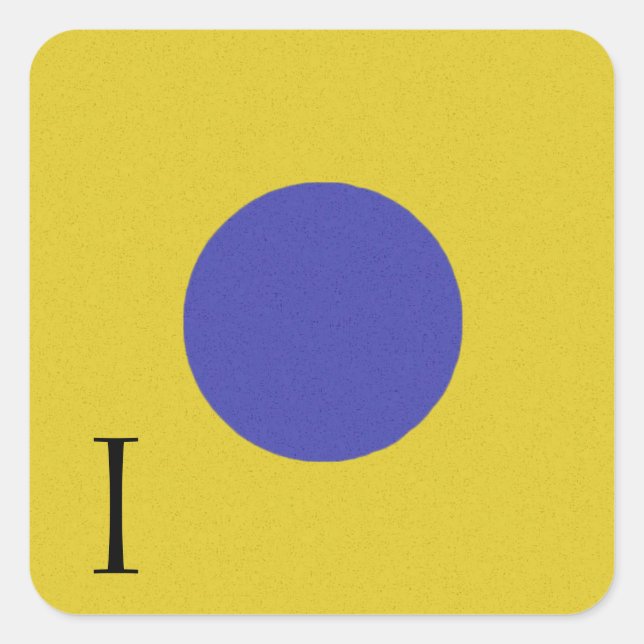 Adesivo Quadrado Alphabet Sticker I (Frente)