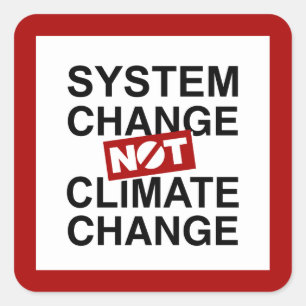 Adesivo Quadrado Alterações do sistema não alterações climáti