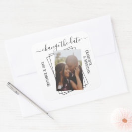 Adesivo Quadrado Alterar O Casamento De Fotografia Da Tipografia De