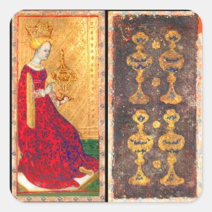 ADESIVO QUADRADO ALVAS ANTIGAS DE RENASCIMENTO/RAINHA DE CUPOS