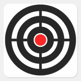 Adesivo Quadrado Alvo de tiro ao tiro