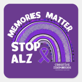 Adesivo Quadrado Alzheimer's Association Longest D