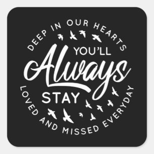 Adesivo Quadrado Amado e memorial perdido