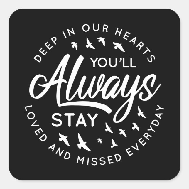 Adesivo Quadrado Amado e memorial perdido (Frente)