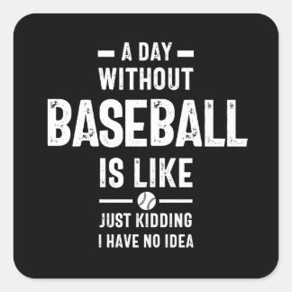 Adesivo Quadrado amante de beisebol