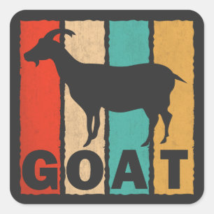 Adesivo Quadrado Amante de Cabra Vintage Estilo Retro Cabra