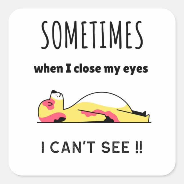 Adesivo Quadrado Amante engraçado de cachorro (Frente)