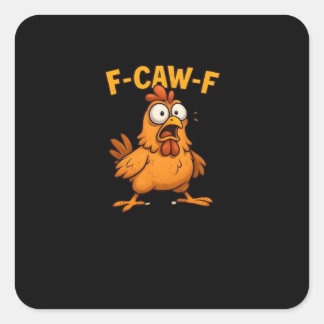 Adesivo Quadrado Amantes de Pássaros F Caw F Pun Desenho Legal Únic