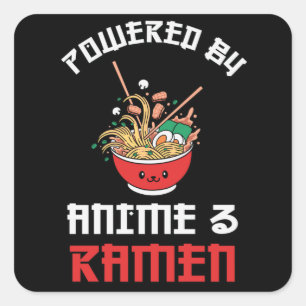 Adesivo Quadrado Amantes de Ramen & Anime Presente perfeito