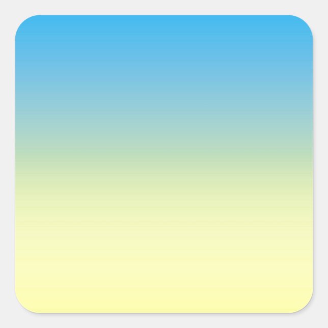 Adesivo Quadrado Amarelo e Azul Dois Tom (Frente)