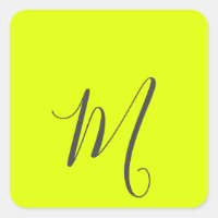 amarelo fluorescente - monograma quic