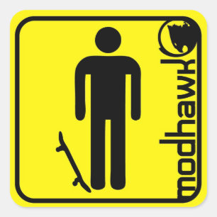 Adesivo Quadrado amarelo modhawk