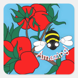 Adesivo Quadrado Amazing Bee Sticker