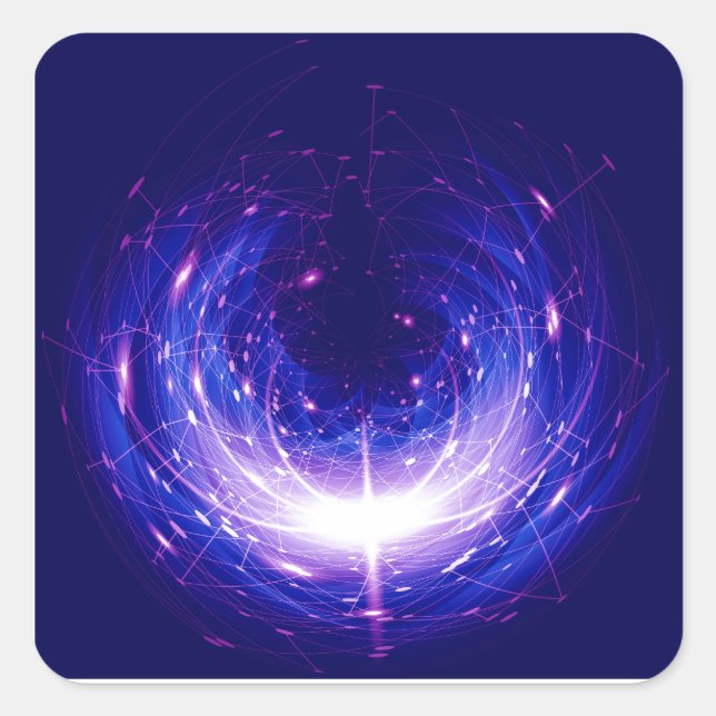 Adesivo Quadrado Amberlight Cold Blue Polar Flare (Frente)