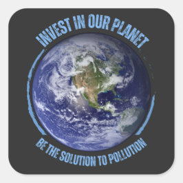 Adesivo Quadrado Ame o Planeta Moderno