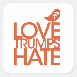 Adesivo Quadrado Ame Trumps Hate Sticker