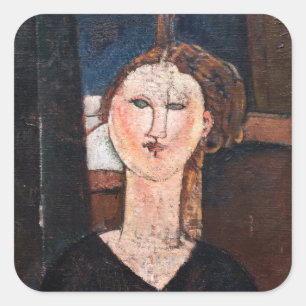 Adesivo Quadrado Amedeo Modigliani - Antonia