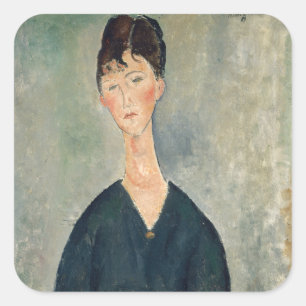 Adesivo Quadrado Amedeo Modigliani - Cantor de café