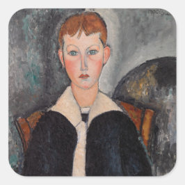 Adesivo Quadrado Amedeo Modigliani - Menino de um Terno de Marinhei
