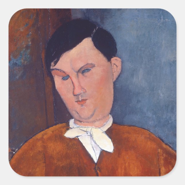 Adesivo Quadrado Amedeo Modigliani - Monsieur Deleu (Frente)