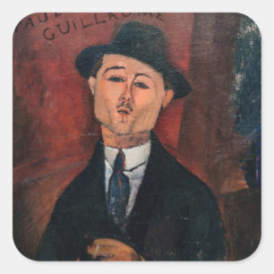 Adesivo Quadrado Amedeo Modigliani - Paul Guillaume, Novo Pilota