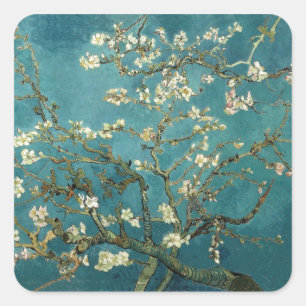 Adesivo Quadrado Amendoeira em Flor - Van Gogh