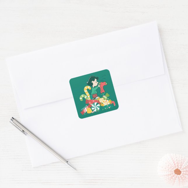 Adesivo Quadrado Amendoins | Lucy the More the Merrier (Envelope)