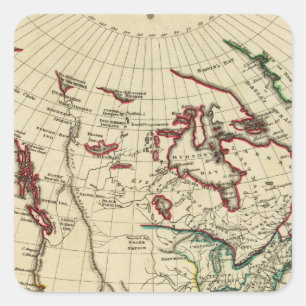 Adesivo Quadrado America do Norte com os limites esboçados