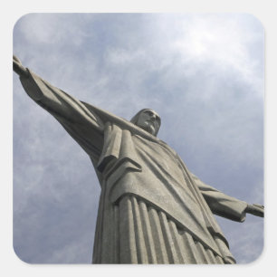 Adesivo Quadrado América do Sul, Brasil, Rio de Janeiro. Cristo 3