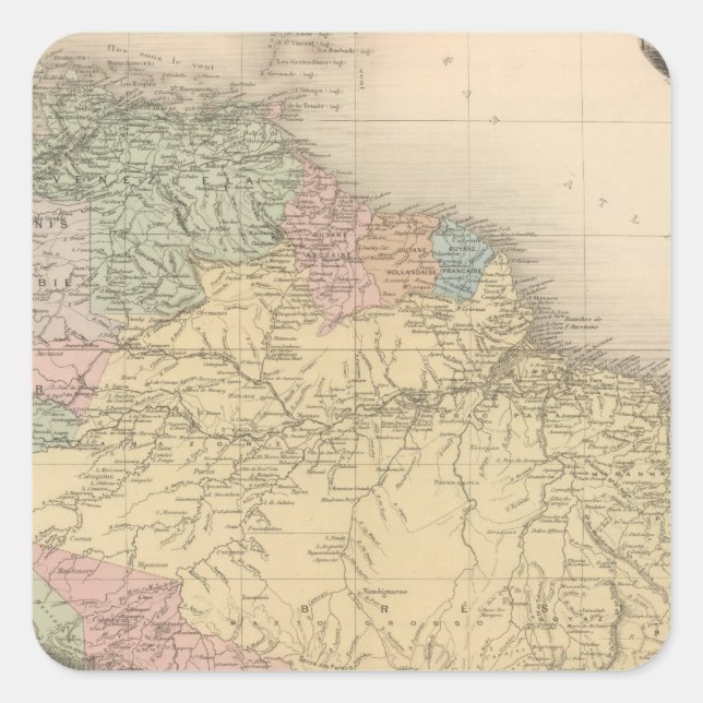 Adesivo Quadrado América do Sul e Norte (Frente)