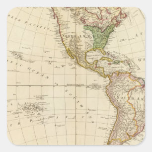 Adesivo Quadrado América - pagamentos indianos do tribo
