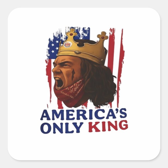 Adesivo Quadrado America’s Only King (Frente)