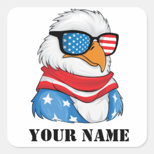 Adesivo Quadrado American Eagle 4 de julho