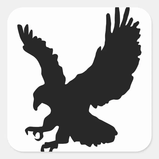 Adesivo Quadrado American Eagle Emblem Silhouette