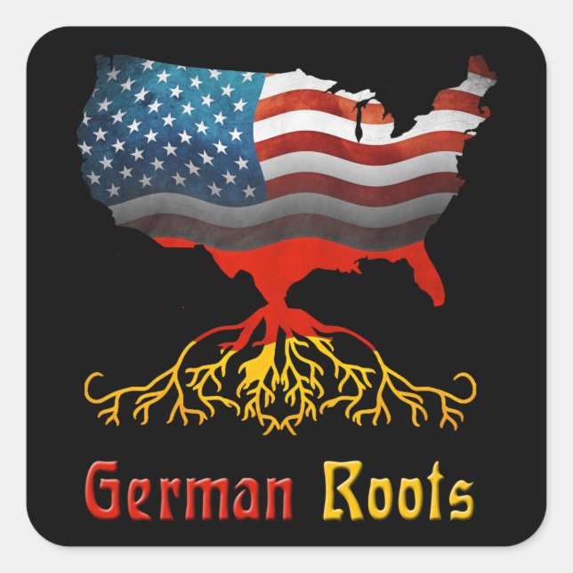 Adesivo Quadrado American German Roots Stickers (Frente)