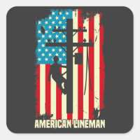 American Lineman Flag Electric Cable Patriot