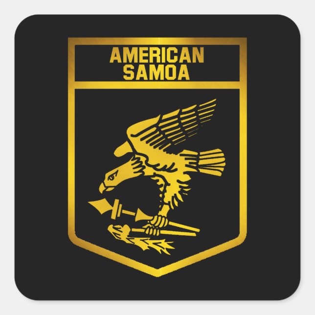 Adesivo Quadrado American Samoa Emblem (Frente)