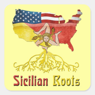 Adesivo Quadrado American Sicilian Roots Stickers