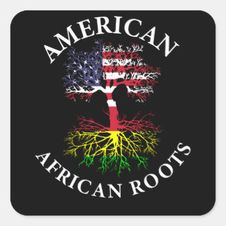 Adesivo Quadrado Americano com Raízes Africanas História Negra