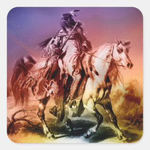 Adesivo Quadrado Americano nativo