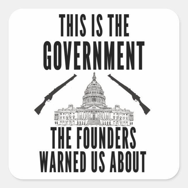 Adesivo Quadrado Americanos Patrióticos Anti-Governos (Frente)