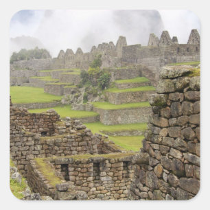 Adesivo Quadrado Américas, Peru, Machu Picchu. O antigo