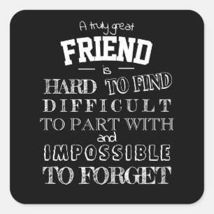 Adesivo Quadrado Amigo Agradecemos o script de presentes de aprecia