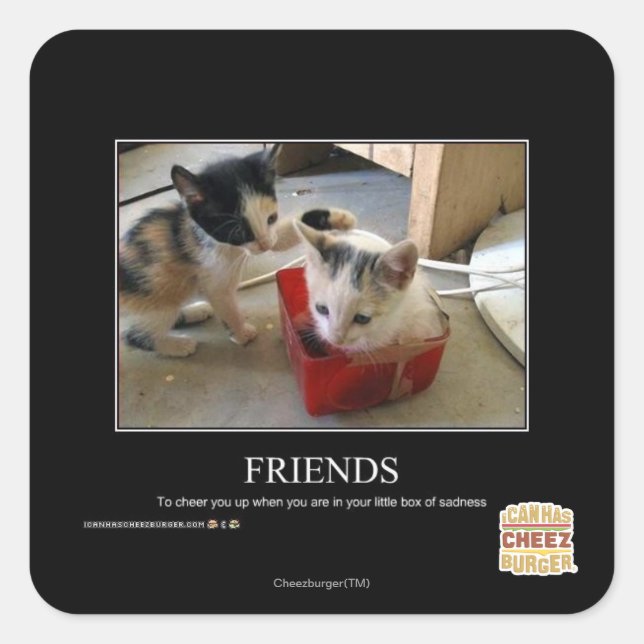 Adesivo Quadrado Amigos (Frente)