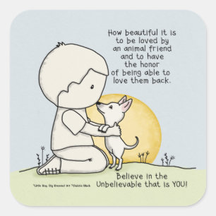 Adesivo Quadrado Amigos de Animais