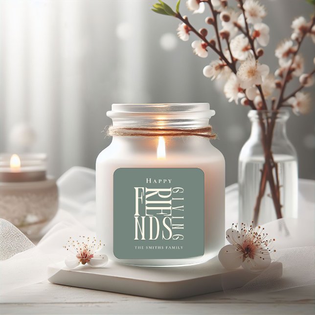 Adesivo Quadrado Amigos Modernos no Dia de Ação de Graças Outono El (Criador carregado)