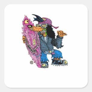 Adesivo Quadrado Amigos Mutantes