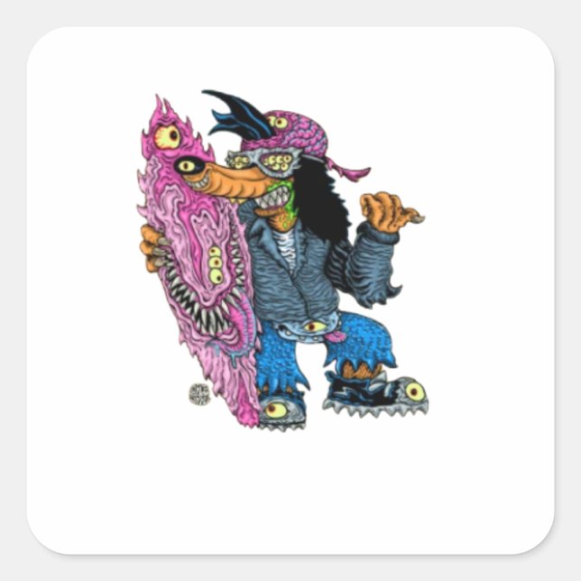 Adesivo Quadrado Amigos Mutantes (Frente)