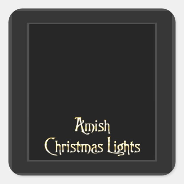 Adesivo Quadrado Amish Christmas Lights (Frente)